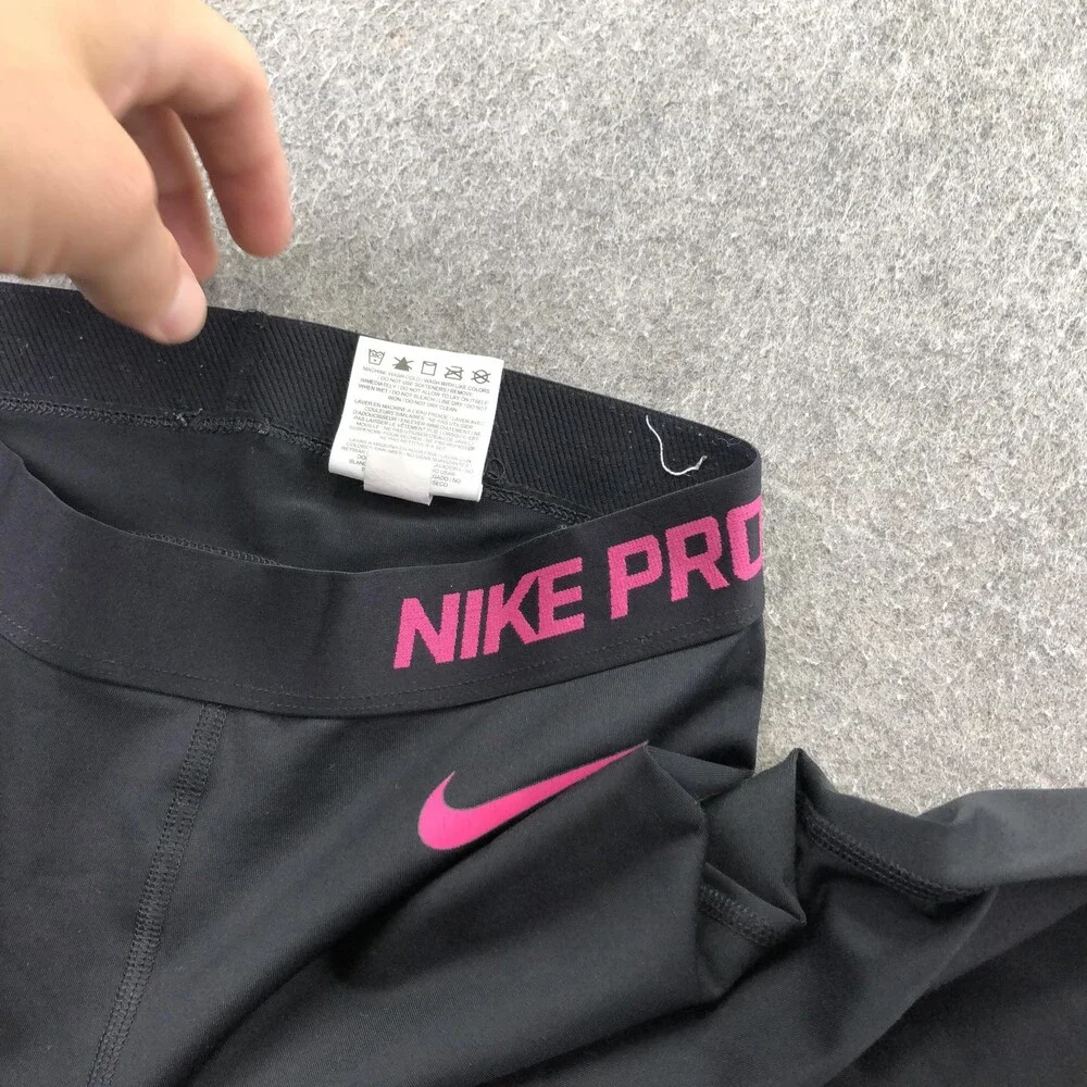 Nike Leggings Womens Small Black Capri Dri-FIT Colorblock Compression Yoga